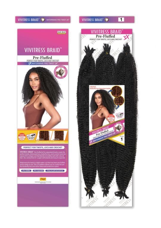 VIVITRESS MEGA PACK- 3X Water Wave Afro-Twist 24″ - Image 5