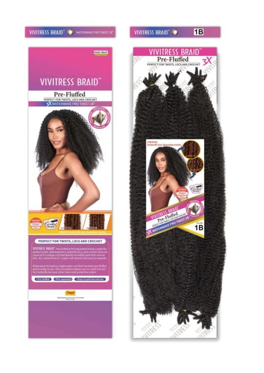 VIVITRESS MEGA PACK- 3X Water Wave Afro-Twist 24″ - Image 6