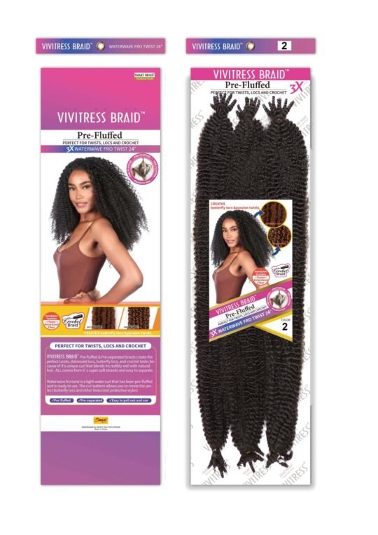VIVITRESS MEGA PACK- 3X Water Wave Afro-Twist 24″ - Image 7