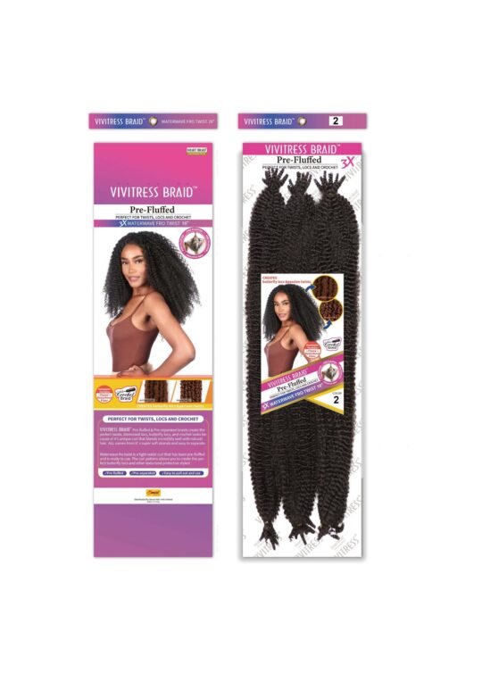 VIVITRESS MEGA PACK- 3X Water Wave Afro-Twist 16″ - Image 9