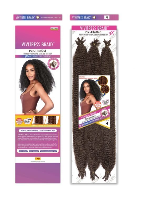 VIVITRESS MEGA PACK- 3X Water Wave Afro-Twist 24″ - Image 8