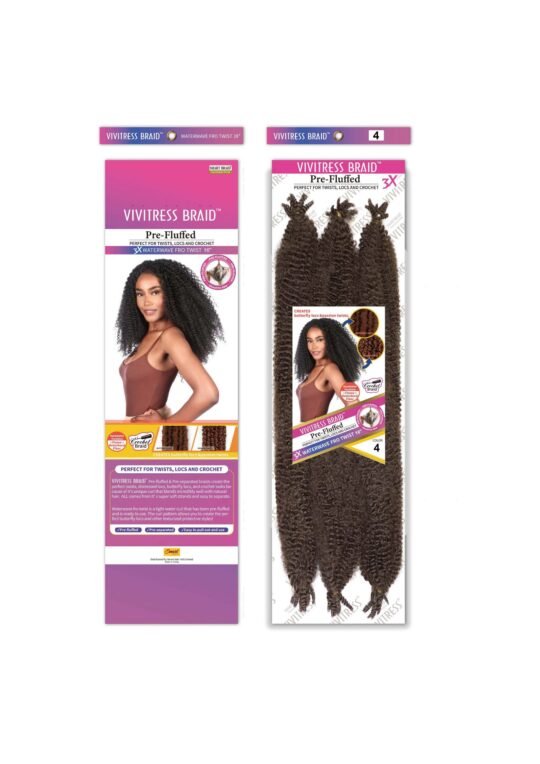 VIVITRESS MEGA PACK- 3X Water Wave Afro-Twist 16″ - Image 8