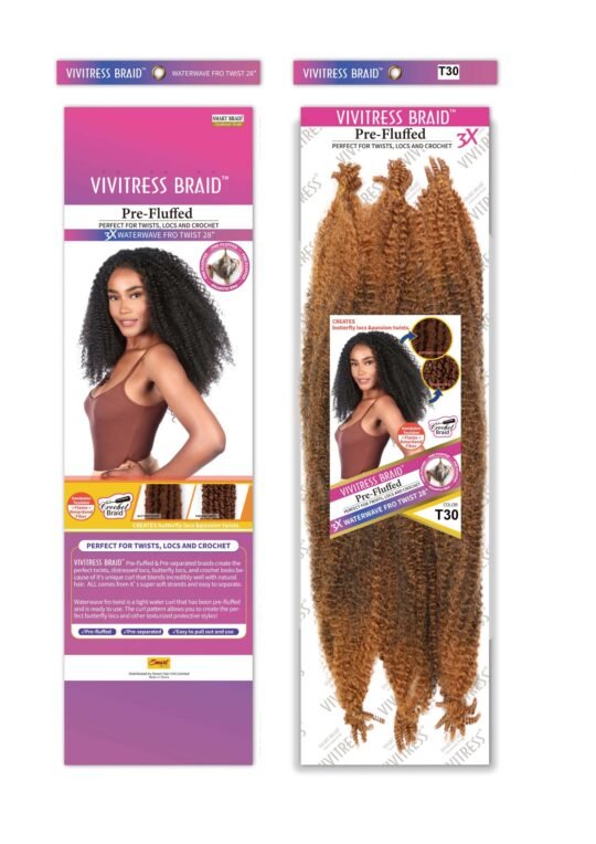 VIVITRESS MEGA PACK- 3X Water Wave Afro-Twist 24″ - Image 3