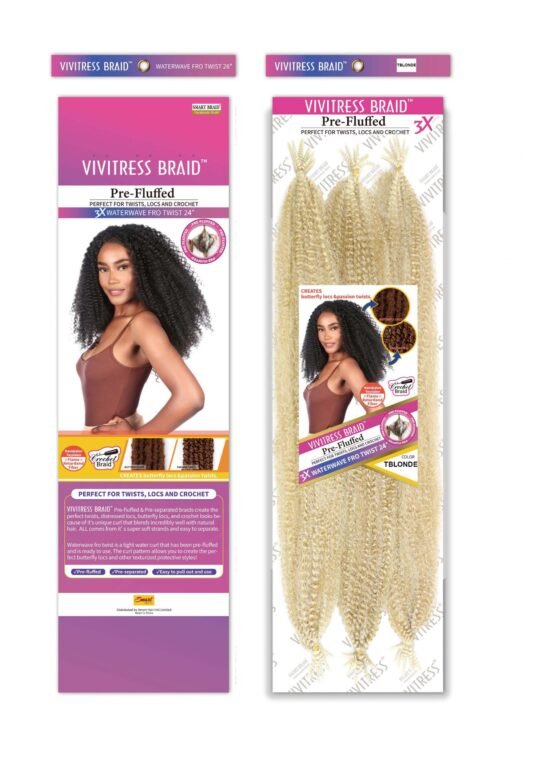 VIVITRESS MEGA PACK- 3X Water Wave Afro-Twist 24″ - Image 4